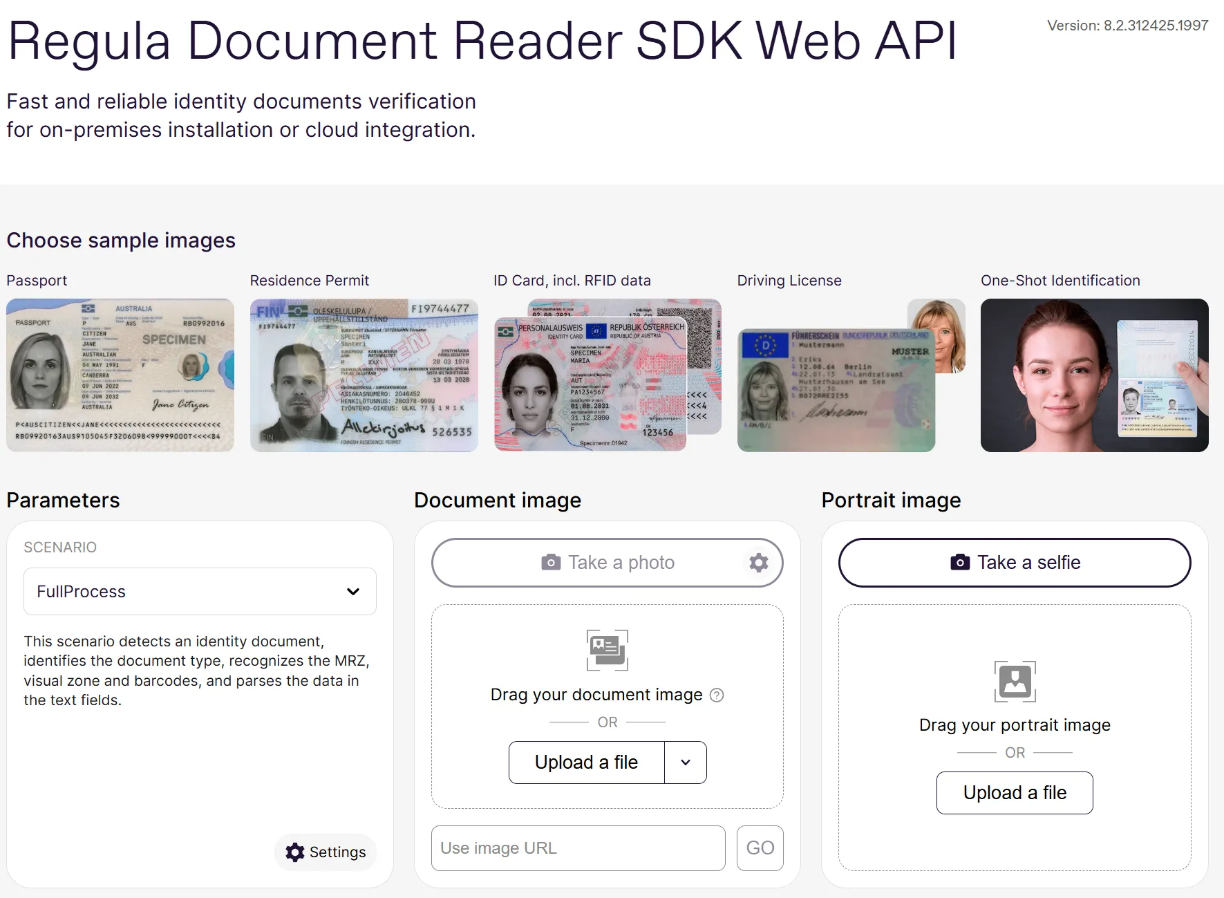 Regula Document Reader SDK Web demo
