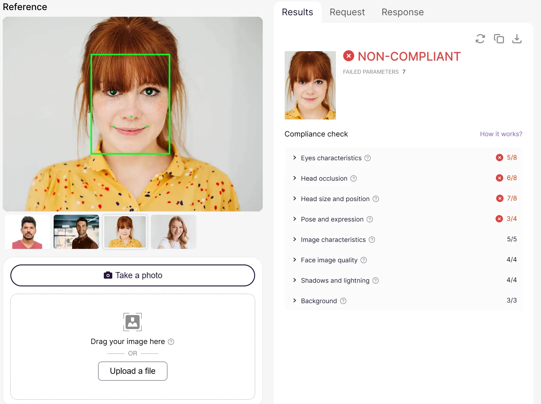 Regula Face SDK Web face capture compliance