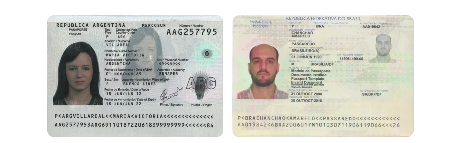 Argentine and Brazilian passports