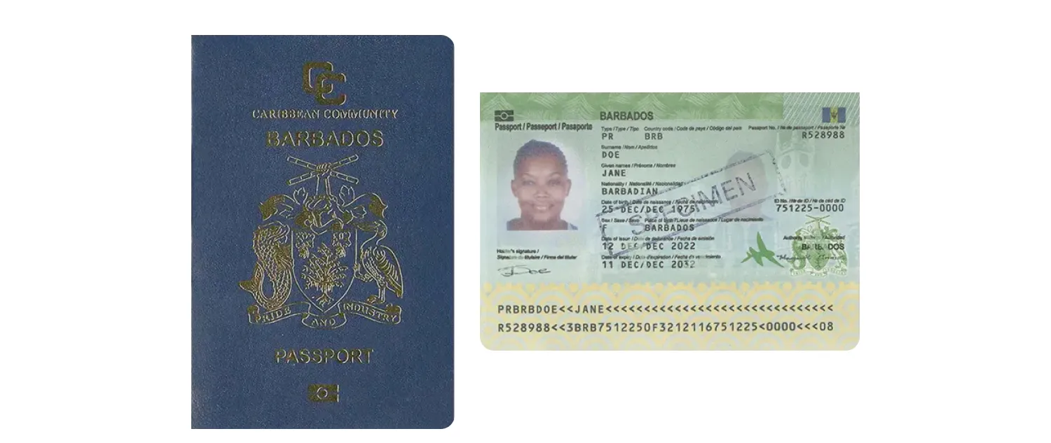 Barbados passport