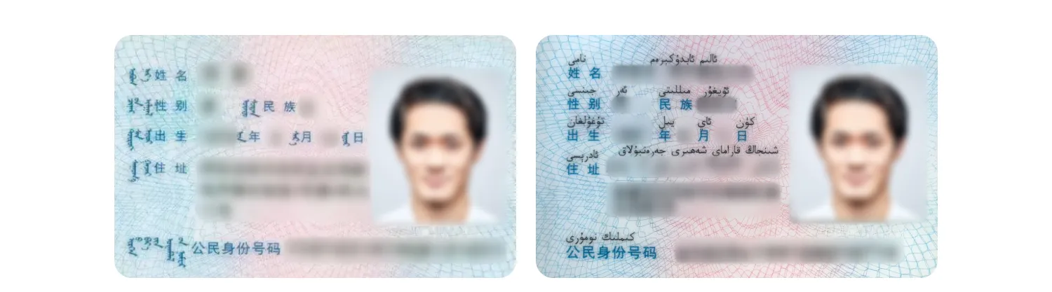 Chinese biometric ID cards
