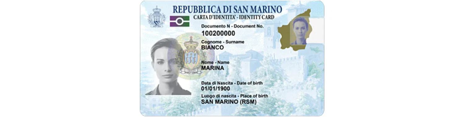 San Marino identity card from 2025