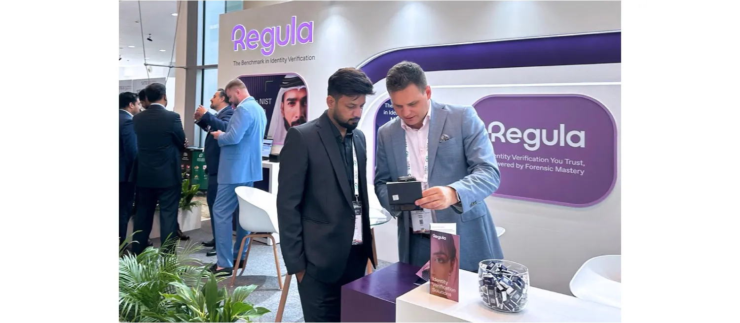 Photo of Regula’s booth at GITEX GLOBAL in Dubai