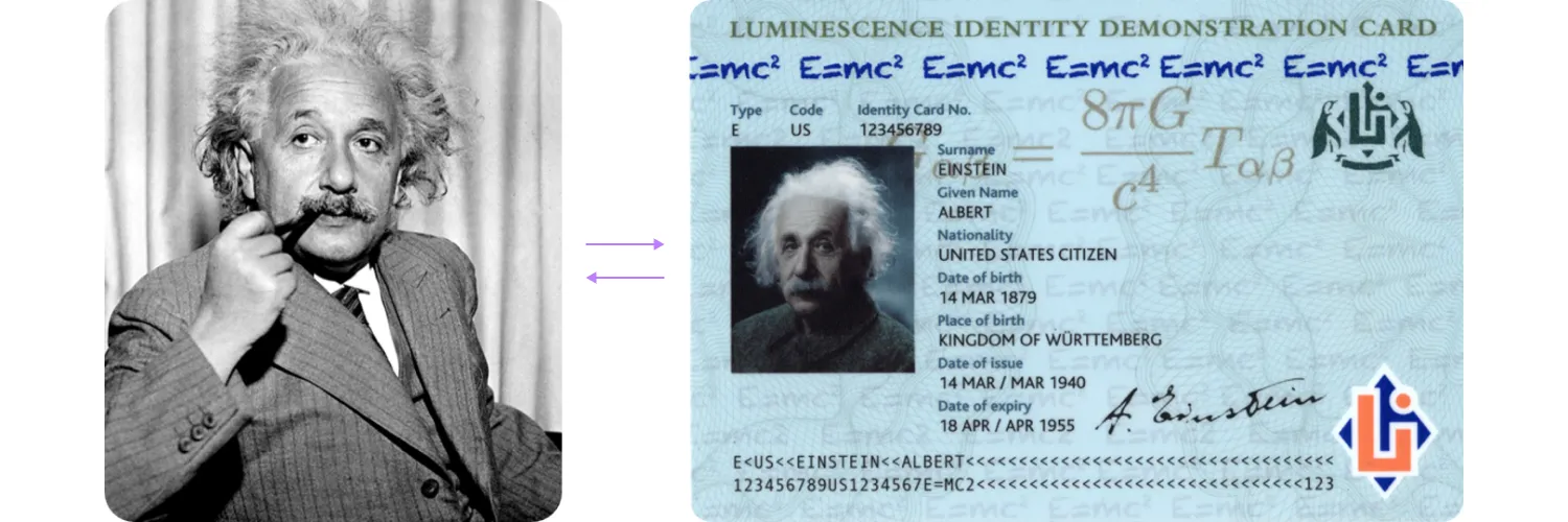 Document holder’s photo