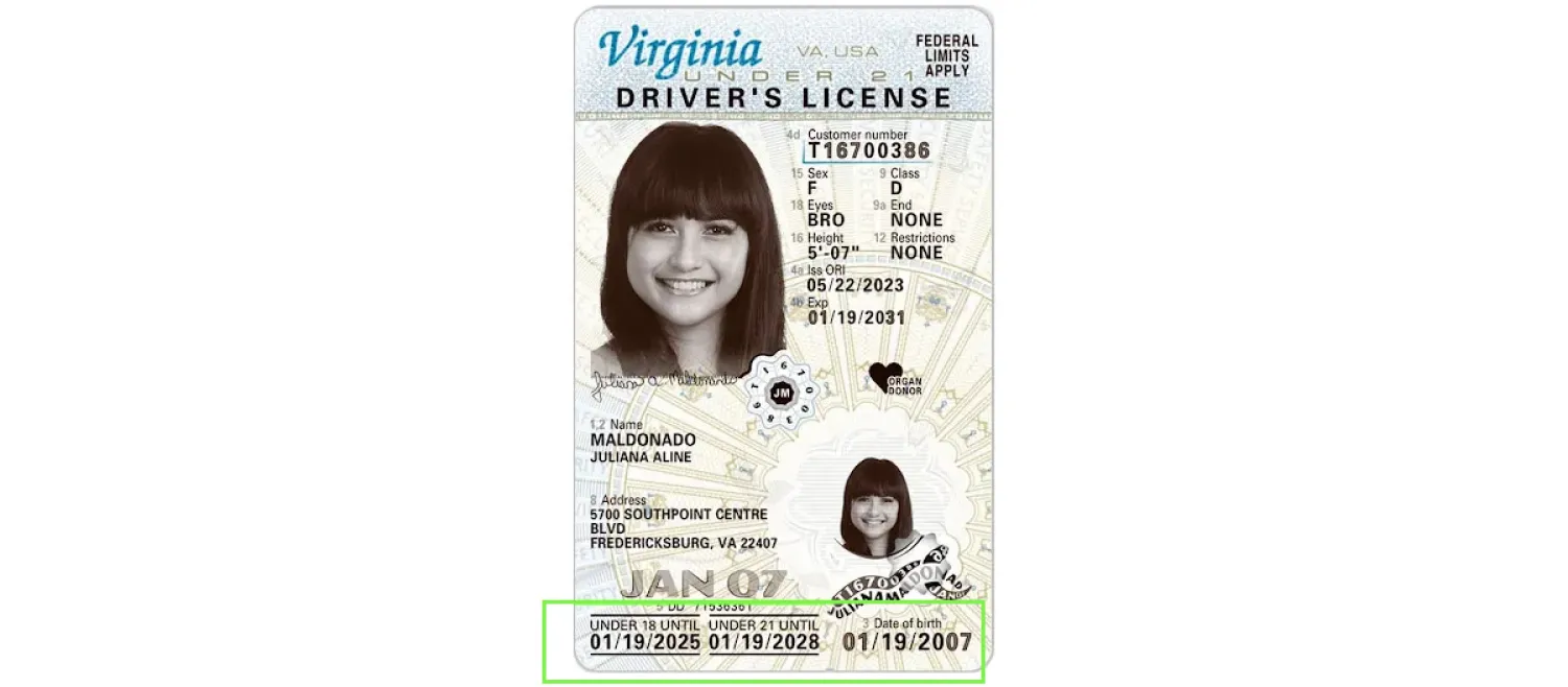 Virginia’s driver’s license