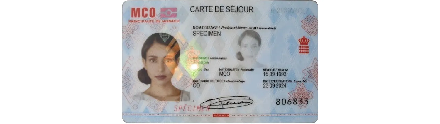 Monaco travel document for foreigners from 2021