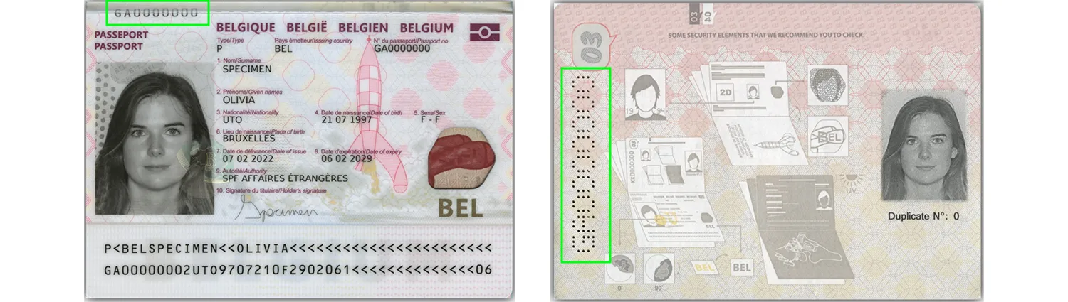 Belgium passport from 2022