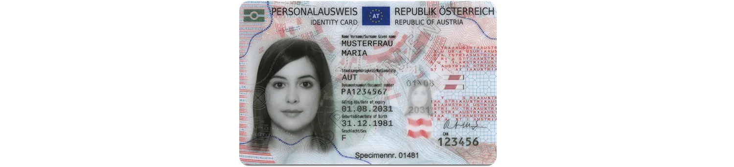 Austrian ID card from 2021