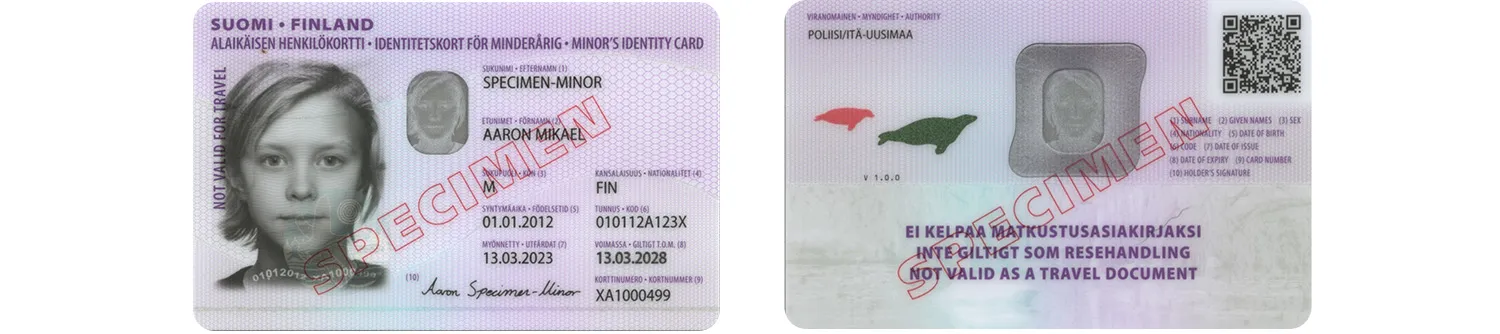 Finnish ID card for minors