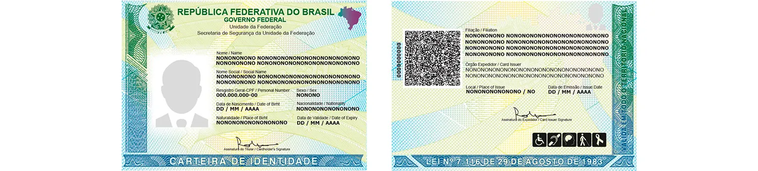 Brazilian ID card from 2022