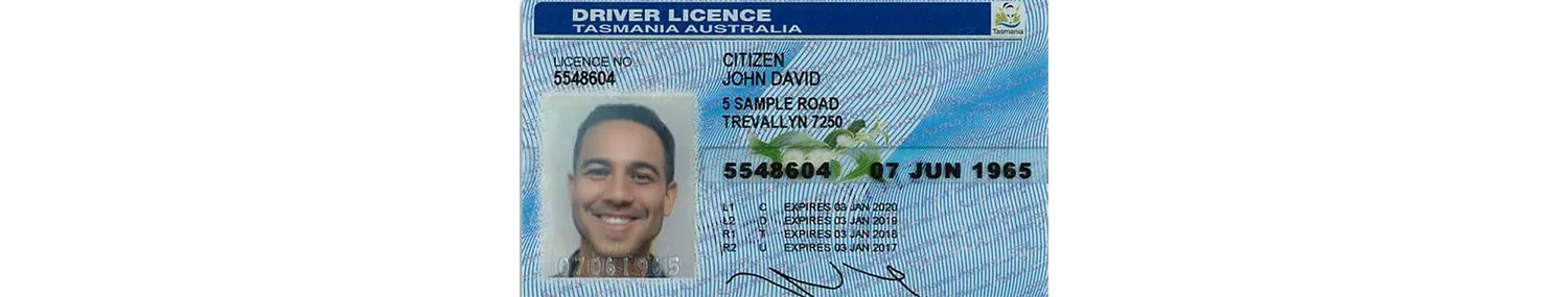 Tasmanian driver’s license