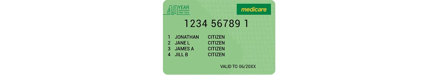 Australian Medicare card from 2024