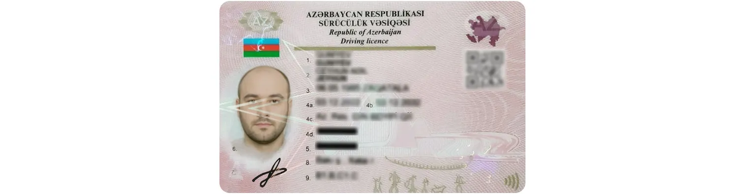 Azerbaijani driver’s license from 2024