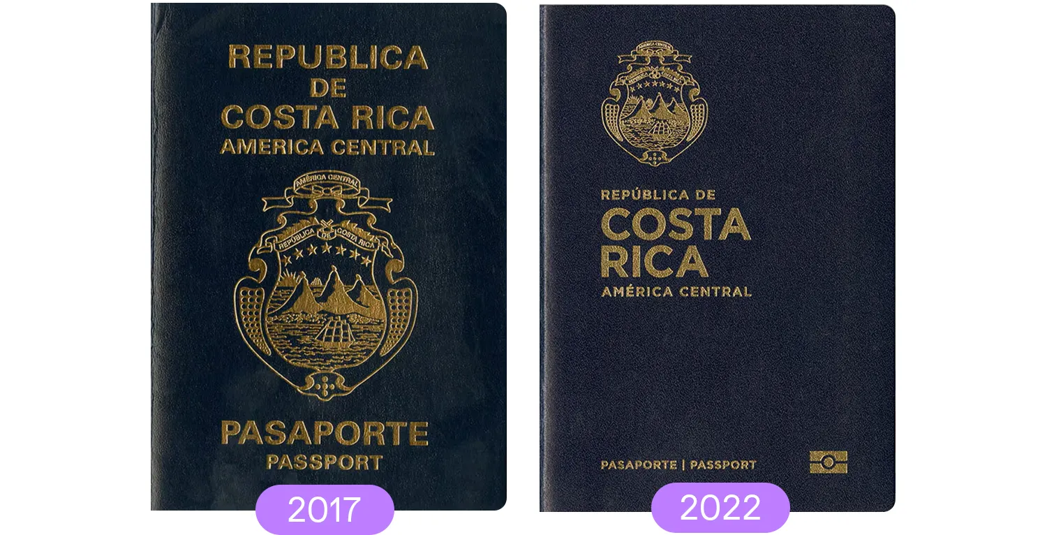 Costa Rican passport covers