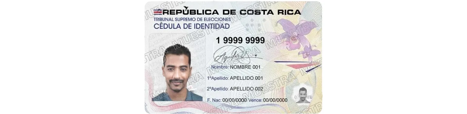 Costa Rica ID card from 2025