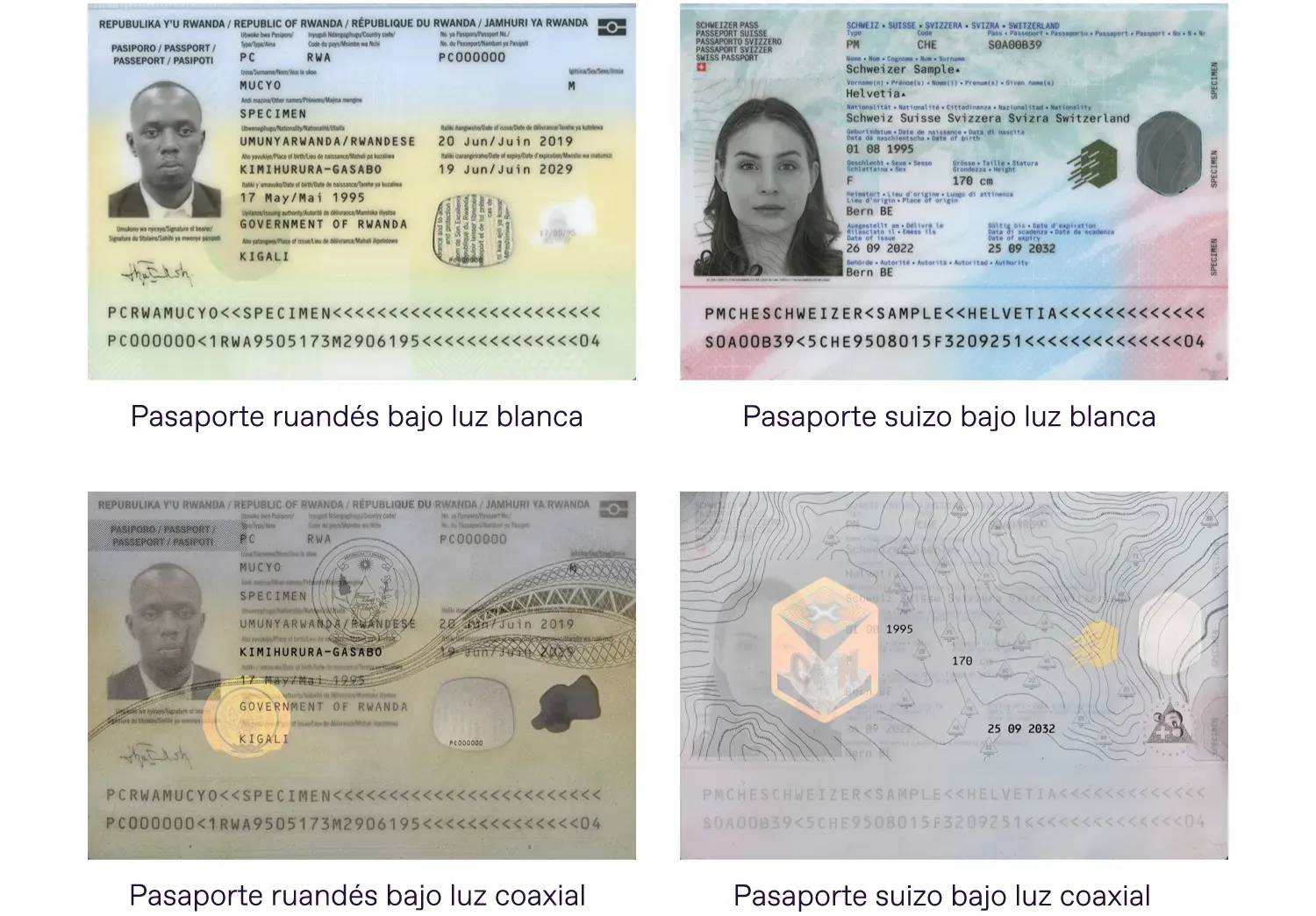 El elemento DID en los pasaportes de Ruanda y Suiza