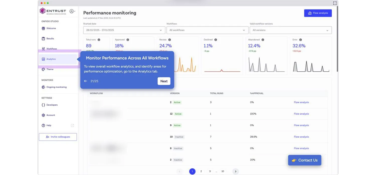 entrust platform ui