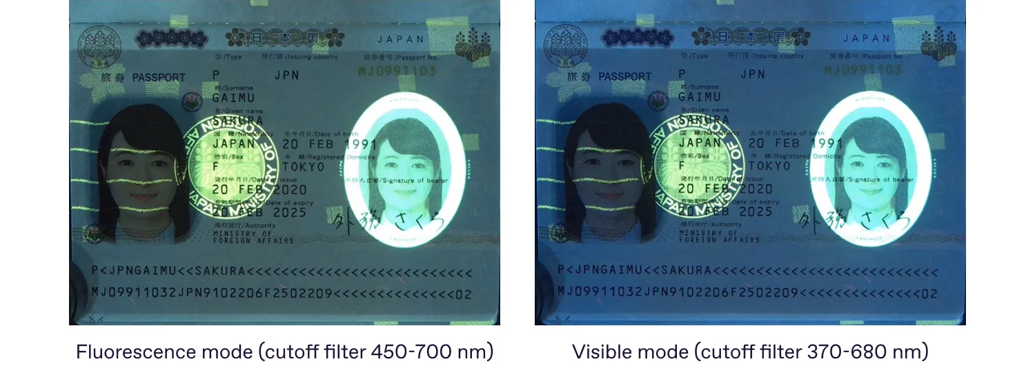 fluorescence and visible mode
