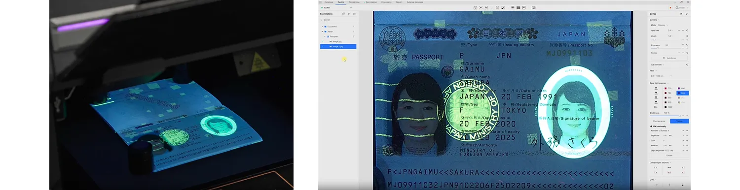 physical fluorescence and its digital representation