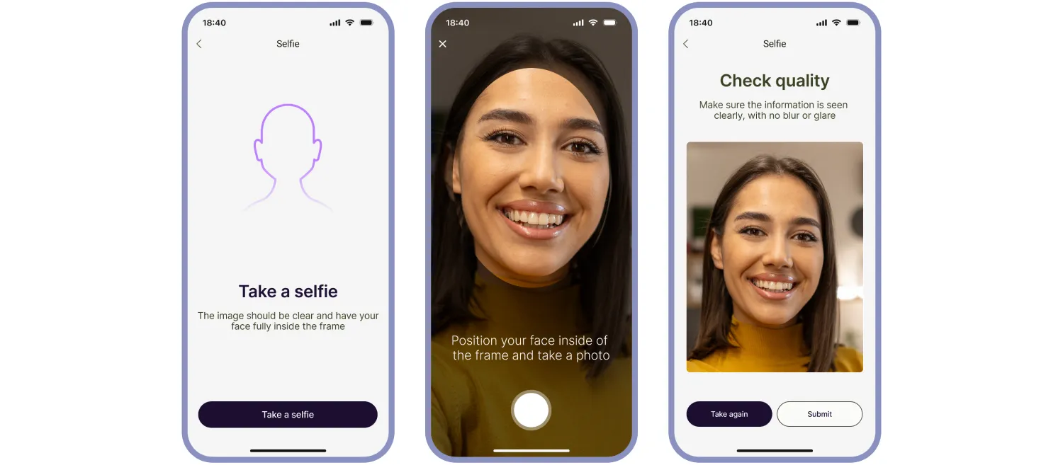 biometric verification in digital onboarding ui