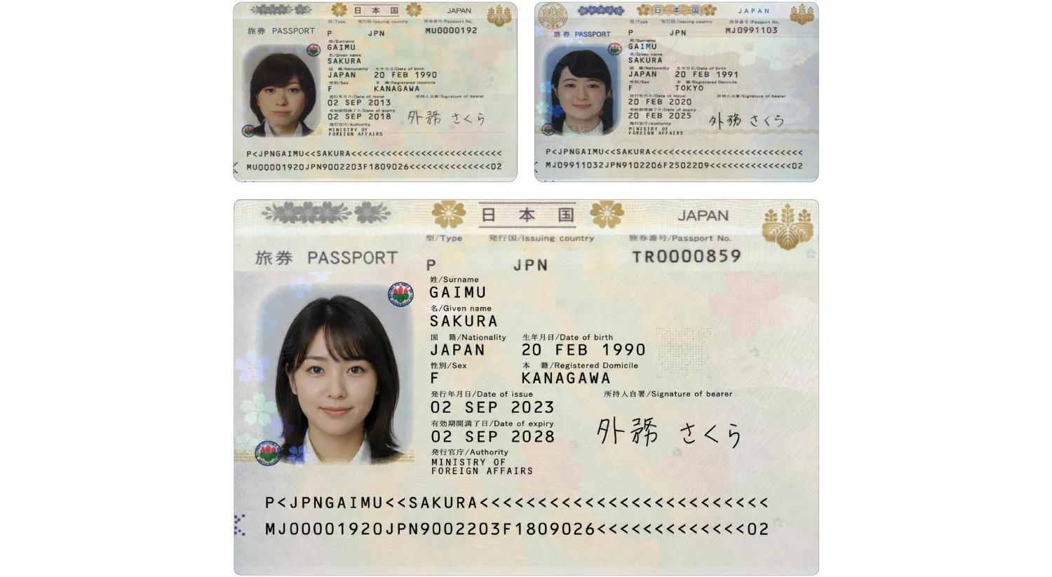 counterfeit made based on the older document series
