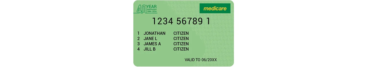 Australian Medicare card from 2024