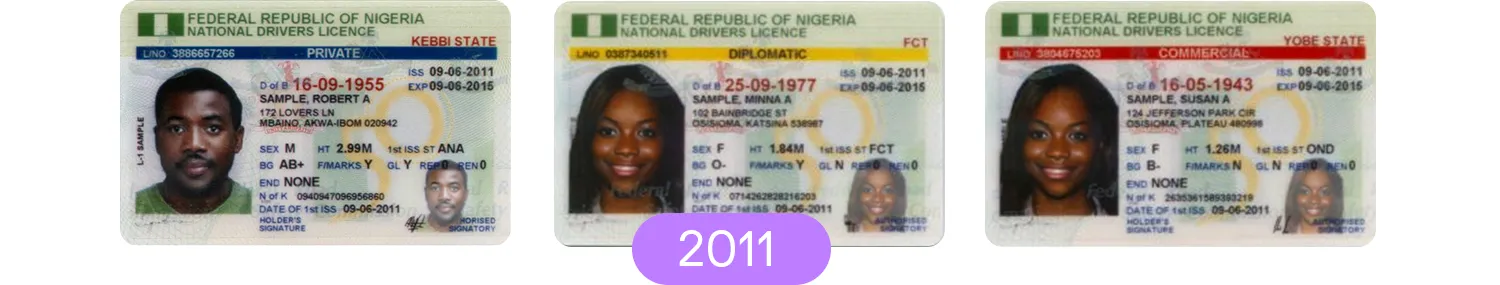 Nigeria drivers licenses