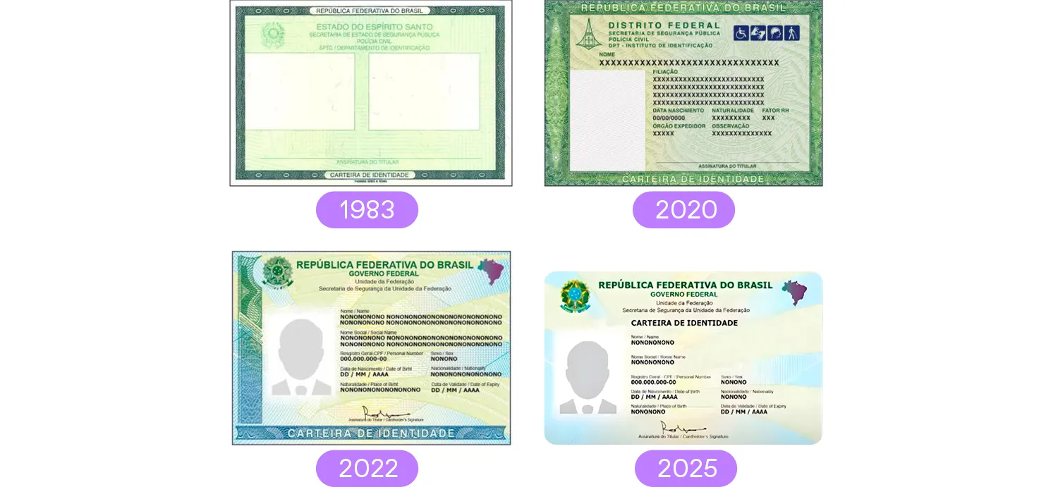 Brazil ID card specimens