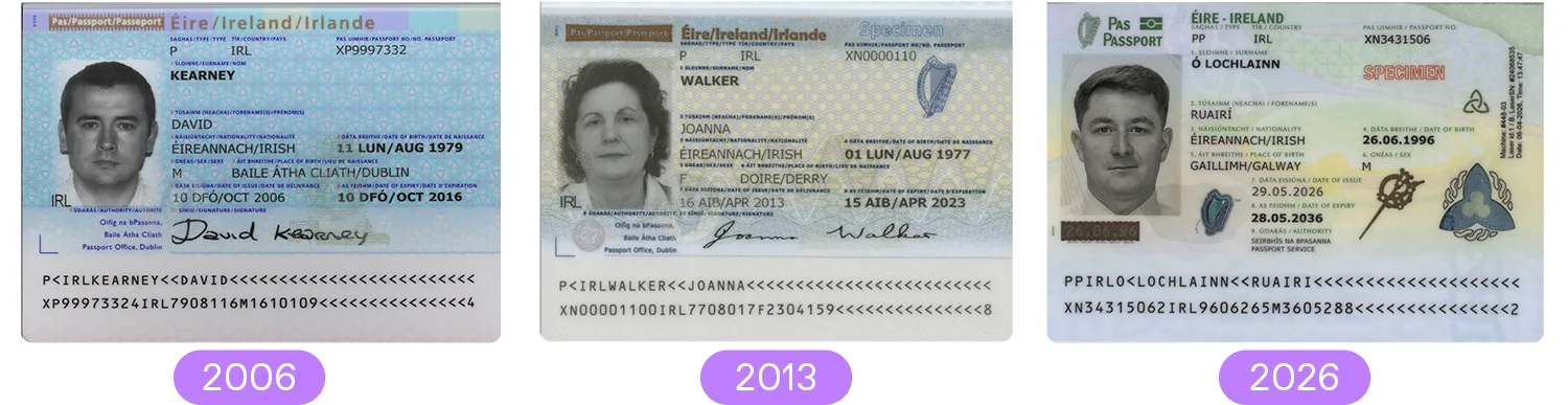 New Irish passport