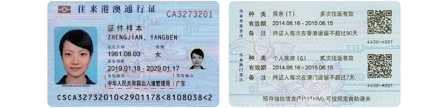 Chinese Two-way Permits