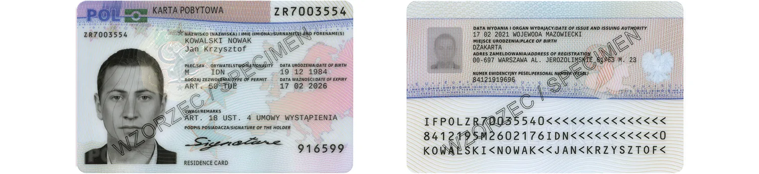 Polish electronic residence card