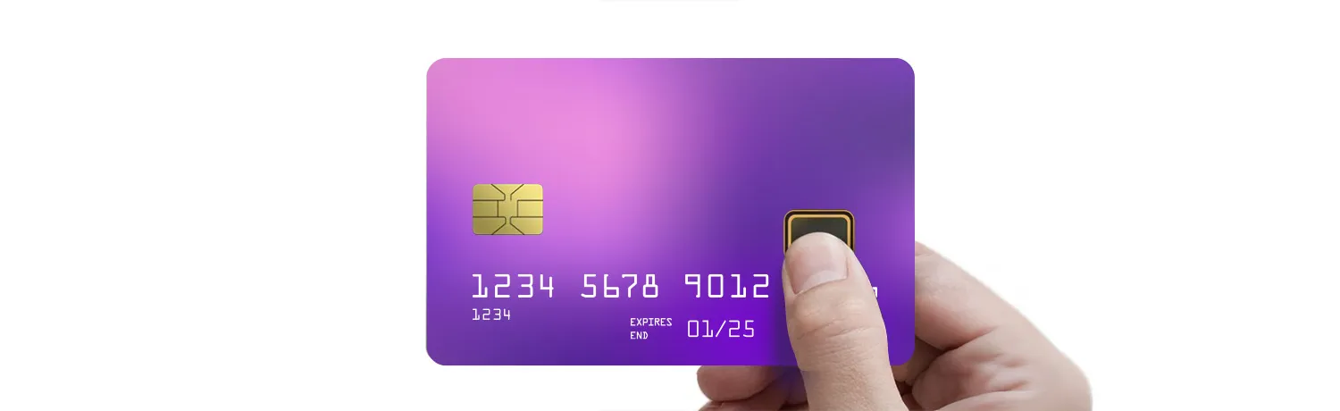 Biometric payment card sample