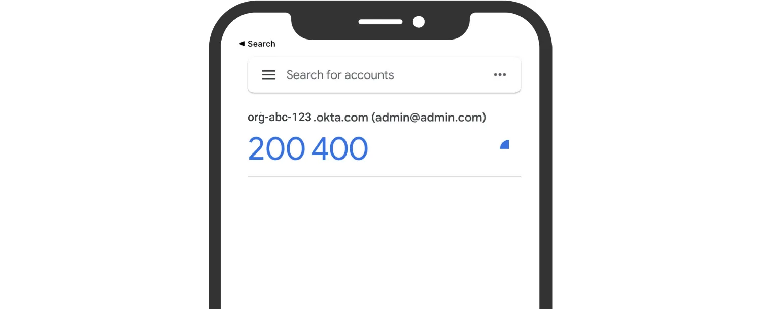 Generated OTP example