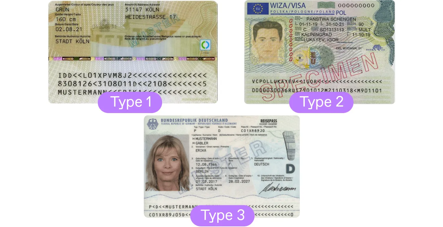 MRZ format types