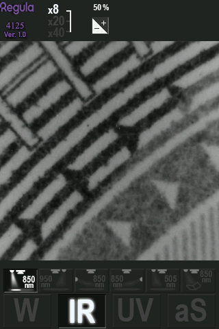 Infrared incident 850 nm, 8x