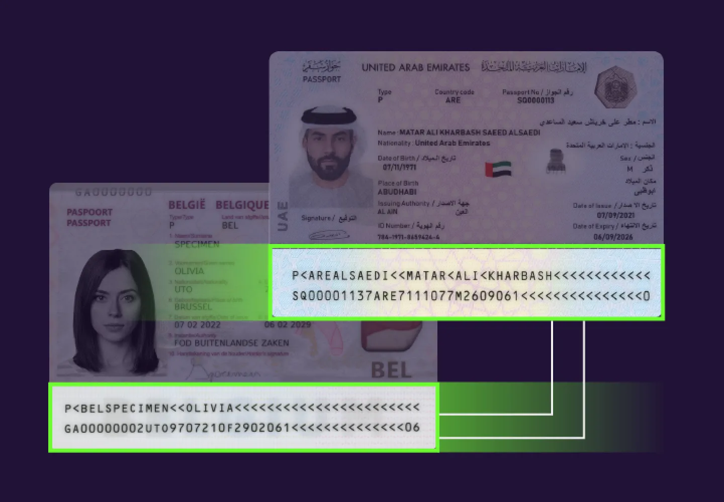 MRZ-Lesung bei verschiedenen Ausweisen