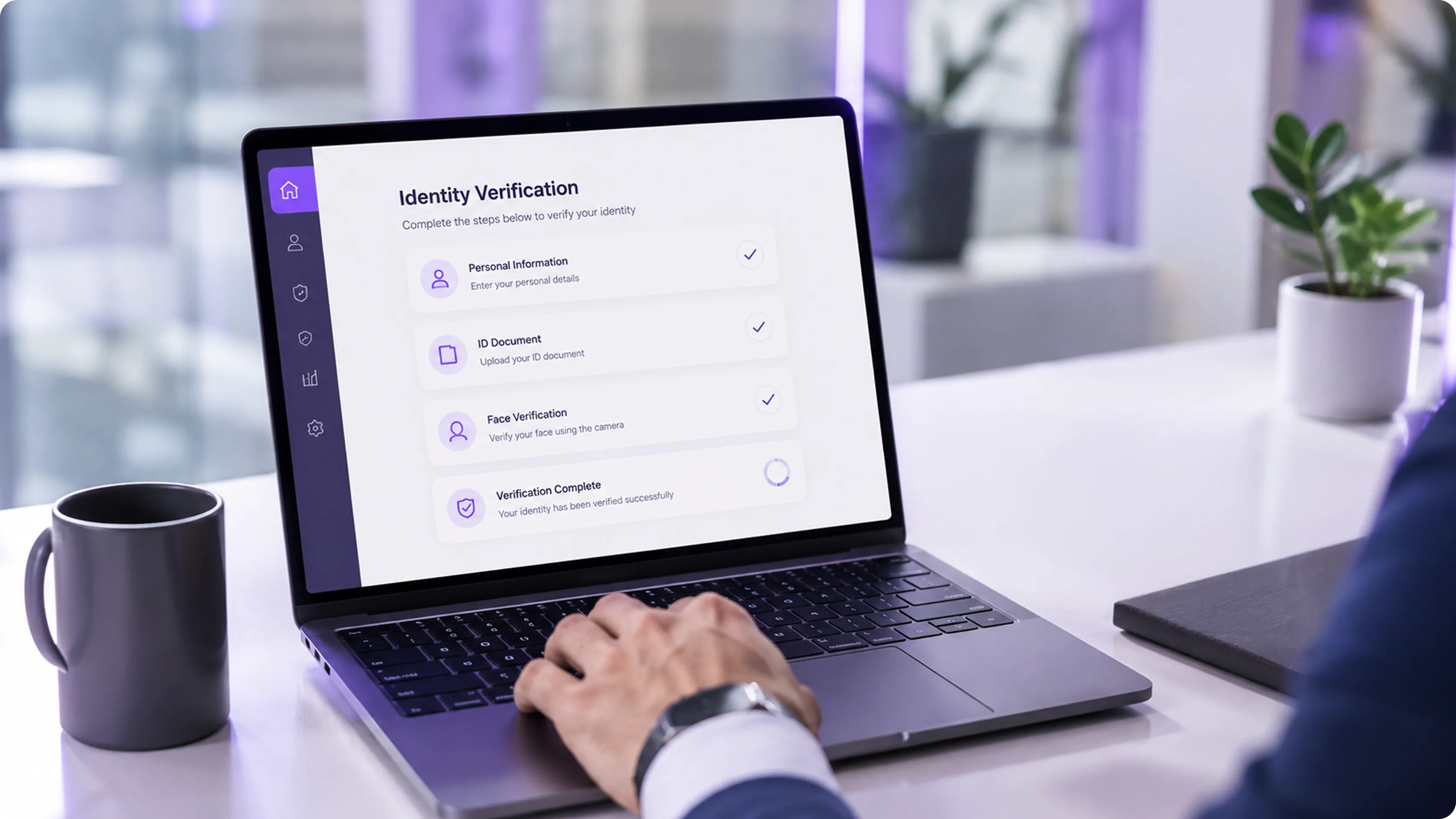 Give access to the verified person
